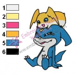Digimon Veemon Embroidery Design 07